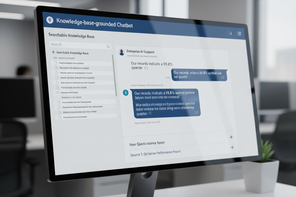 Knowledge‑base‑grounded chatbot